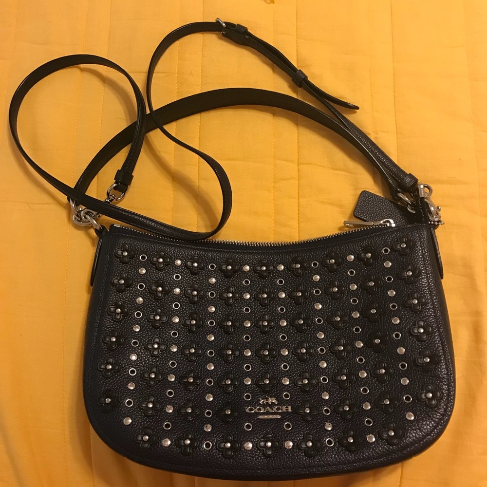 Navy blue Coach crossbody